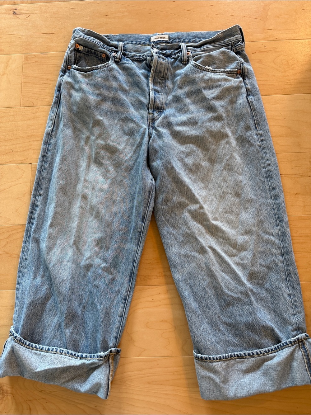 AE 77 wide leg crop jean